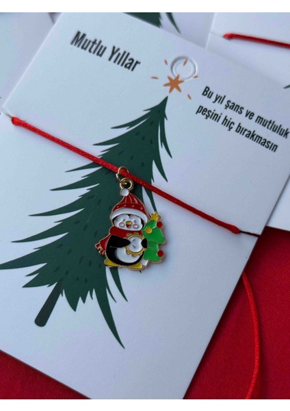 Yılbaşı Temalı Makrome Bileklik Penguen fiyatları