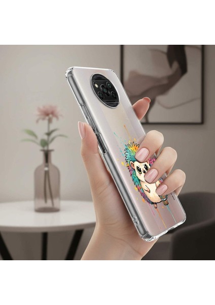 Redmi Note 13 Pro 4g ile Uyumlu Splash Kirpi Tasarımlı Şeffaf Silikon Kılıf indirimleri