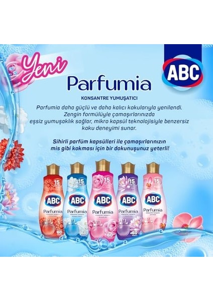 Abc Deterjan Abc Parfumia Romantik Gül Konsantre Yumuşatıcı 60 Yıkama 1440 ml modelleri