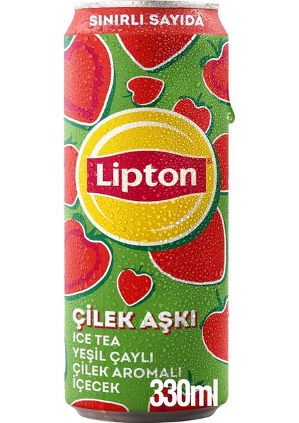Lipton Ice Tea Çilek Aşkı Soğuk Çay Kutu 330 ml x 12 Adet fiyatları