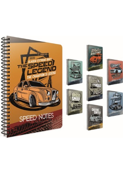 Gıpta Speed Notes Spirallikarton Kapak Defter A4 80 Yp Çiz.