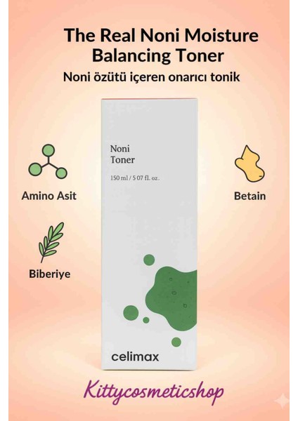 The Real Noni Moisture Balancing Toner Noni Özütü Içeren Onarıcı Tonik 150 ml