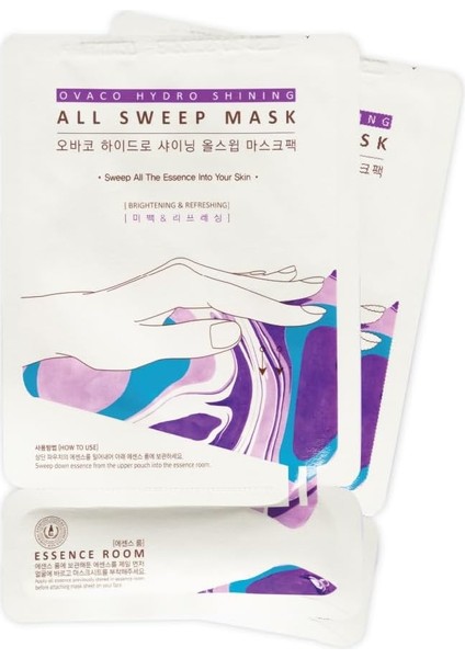 Ovaco Aydınlatan ve Canlandıran Yaprak Yüz Maskesi, Niacinamide ve Meyve Özleri ile Hydro Shining Etkisi, Nemlendirme ve Parlaklık Sağlayan Cilt Bakım Maskesi