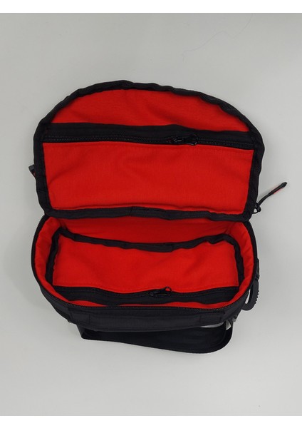 Black Joy Bel ve Omuz Çantalı - Kırmızı Astarlı modelleri