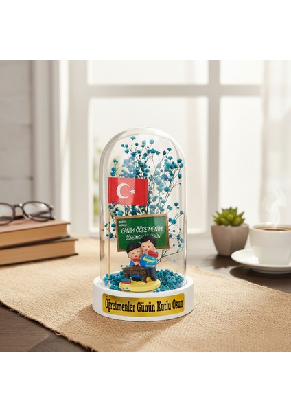 Türk Bayraklı Ters Fanus - Öğretmenler Günü Hediyesi modelleri