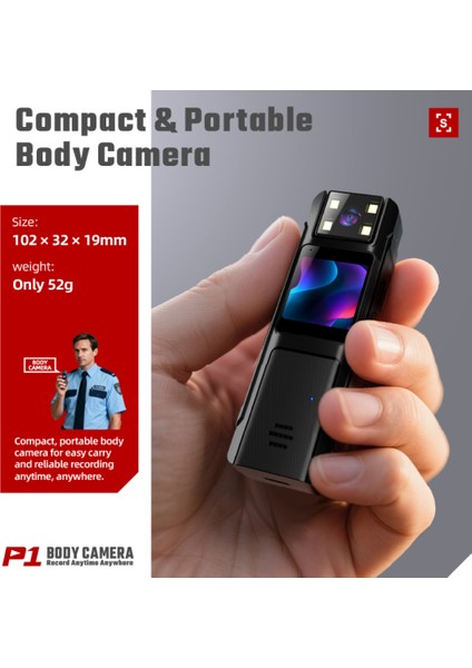 Mini Vücud Kamera 1080P Wifi Dijital Gece Görüş 180 Derece Rotasyon Cep Kamera