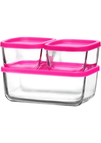 Cube 3'lü Saklama Kabı