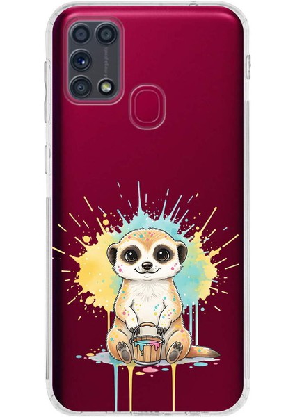 Samsung Galaxy M31 ile Uyumlu Splash Mirket Tasarımlı Şeffaf Silikon Kılıf