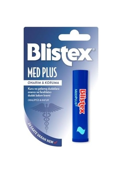 Blistex Medplus Stick Kuru ve Çatlamış Dudaklara Onarıcı ve Ferahlatıcı Dudak Bakım Kremi Spf 15 X2