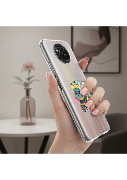 iPhone 17 Pro ile Uyumlu Splash Arı Tasarımlı Şeffaf Silikon Kılıf indirimleri