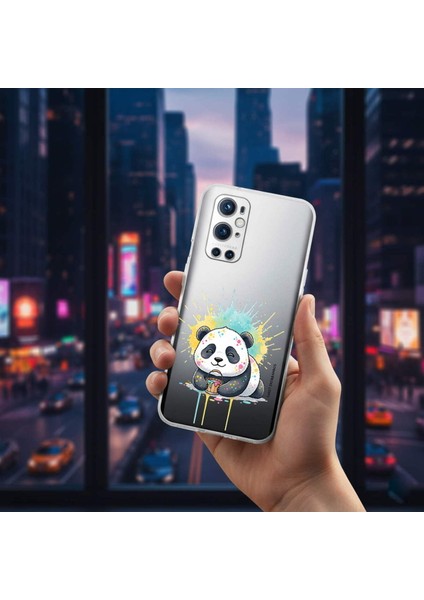Samsung Galaxy S20 Ultra ile Uyumlu Splash Panda Tasarımlı Şeffaf Silikon Kılıf modelleri