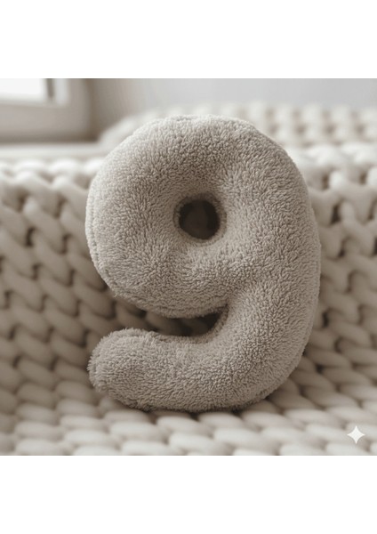 Morbido 9 Rakamı, Yastık, Kırlent, Elyaf Dolgulu, Welsoft , 40 cm