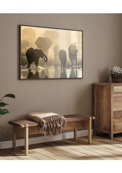 Fil Ailesi Gün Batımı Poster indirimleri