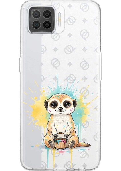 Oppo A73 ile Uyumlu Splash Mirket Tasarımlı Şeffaf Silikon Kılıf