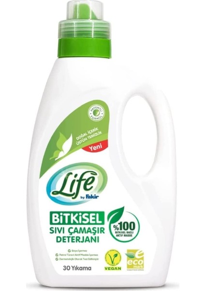 Life By FAKIR%100 Bitkisel Bazlı Vegan Sıvı Çamaşır Deterjanı 1500 ml
