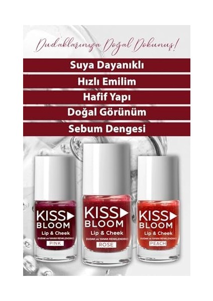 Doğal Görünümlü Dudak Ve Yanak Renklendirici Lip & Cheek Pink 11 ml modelleri