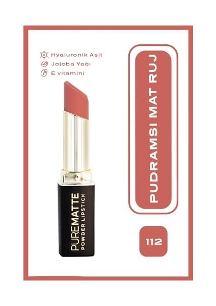 Pure Matte Powder Lipstick No: 112 - Pudralı Mat Ruj modelleri