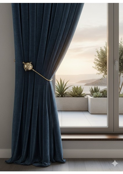 Kornişe Takılan Metal Kolbağı Perde Aksesuarı 1 Adet (Duvar Delmeden Kolay Montaj)