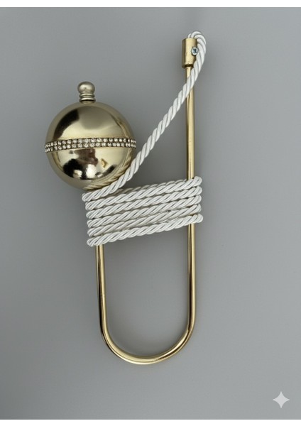 Kornişe Takılan Metal Kolbağı Perde Aksesuarı 1 Adet (Duvar Delmeden Kolay Montaj) modelleri