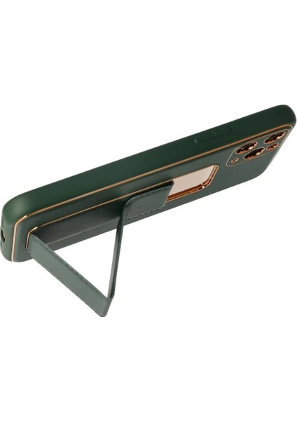 Ieg iPhone 11 Pro Kılıf Coco Deri Standlı Kapak - Yeşil modelleri