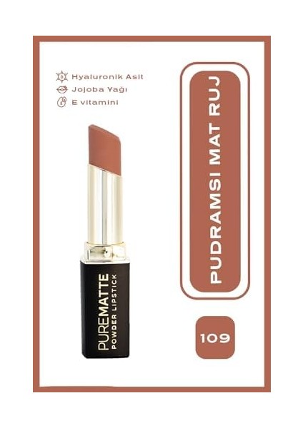 Pure Matte Powder Lipstick No: 109 - Pudralı Mat Ruj modelleri