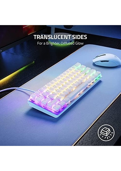 Phantom Tuş Kapağı Yükseltme Seti - Yarı Saydam Chroma Rgb Aydınlatma Için Neredeyse Görünmez Puding Tasarımı (128 Anahtar, Anahtar Sökücü, Stabilizatörler) Beyaz (Cıva) | Abd fiyatları