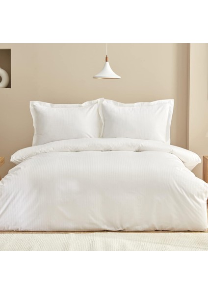 UNIQ%100 Pamuk Çift Kişilik Nevresim Takımı Beyaz