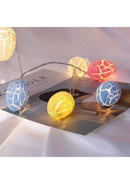 Buffer® 10LU Renkli Yumurta Şeklinde Dekoratif Dolama LED Aydınlatma