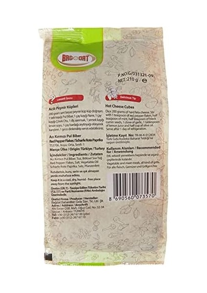 Bağdat Pul Biber Ekonomik Boy 210 gr fiyatları