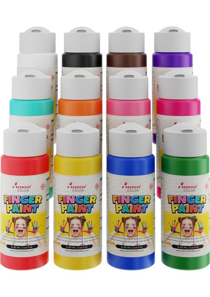 Rose Tüm Renkler Parmak 12'li Set 12X60 ml