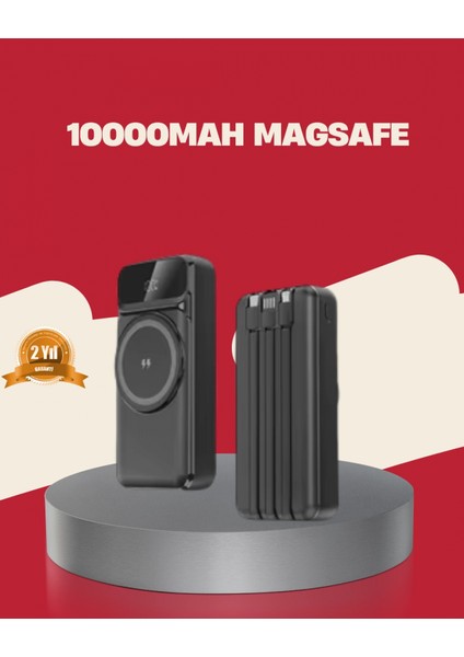 - Kablosuz 15W Şarj Destekli 10000 Mah Taşınabilir Powerbank – Hızlı Şarj Özellikli