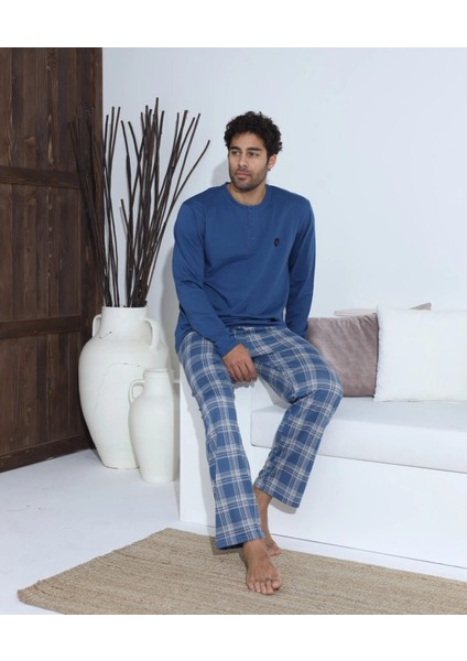 Erkek Uzun Kollu Penye Pijama Takımı