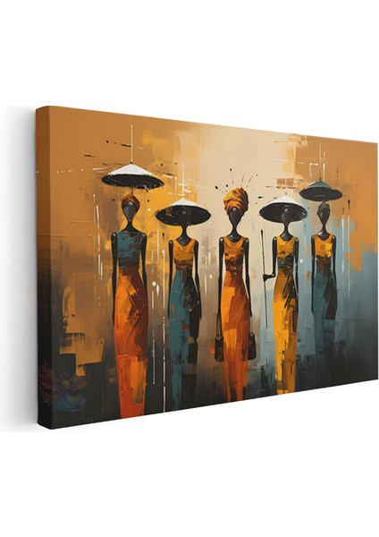 Yatay Kanvas Tablo Afrikali Kadinlar Modern Duvar Tablosu Kanvas Salon Ofis Tablosu