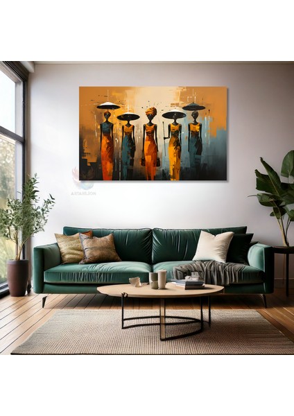 Yatay Kanvas Tablo Afrikali Kadinlar Modern Duvar Tablosu Kanvas Salon Ofis Tablosu fiyatları