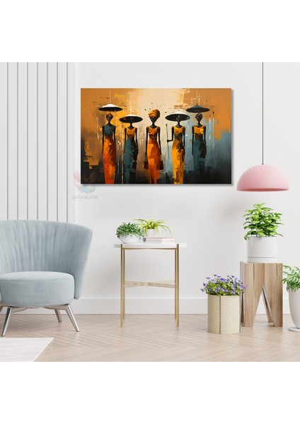 Yatay Kanvas Tablo Afrikali Kadinlar Modern Duvar Tablosu Kanvas Salon Ofis Tablosu modelleri