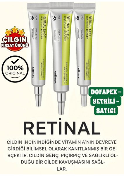 Retinal Shot Tightening Booster 15 ml Krem 3'lü