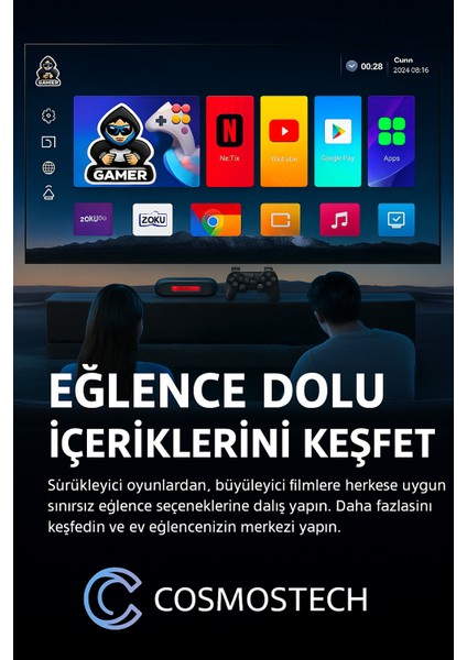 Q9 8k Android Tv Box + Retro Game ve Android Tv Stick – 64GB, 20.000+ Oyun, Wifi, 2.4ghz Kablosuz Gamepad, Dual Sistem fiyatları