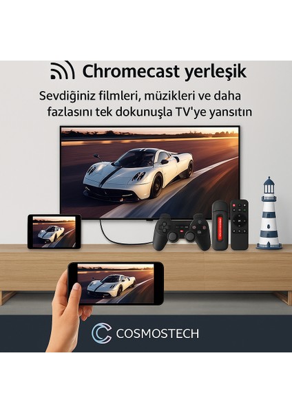 Q9 8k Android Tv Box + Retro Game ve Android Tv Stick – 64GB, 20.000+ Oyun, Wifi, 2.4ghz Kablosuz Gamepad, Dual Sistem indirimleri