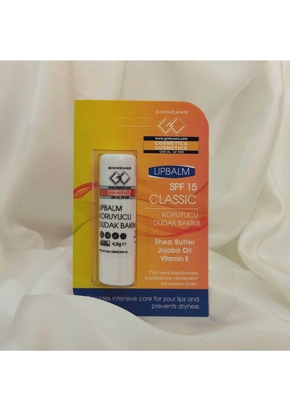 Cosmetıc & Cosmetıcs By Gınncans Lipbalm SPF15 Classic Koruyucu Dudak Bakımı