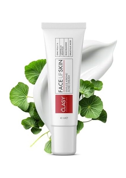 Clasycare Akne Kremi Yüz Için – Sivilce ve Akne Karşıtı Leke Kremi – Salisilik Asit & Niasinamid ile Leke Giderici – Genç ve Yetişkin Cilt Bakımı, 40 ml