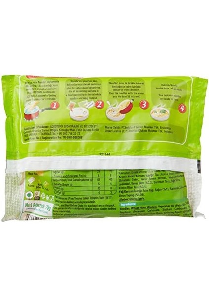 Indomie Paket Sebzeli Noodle Koli (40 x 75GR)