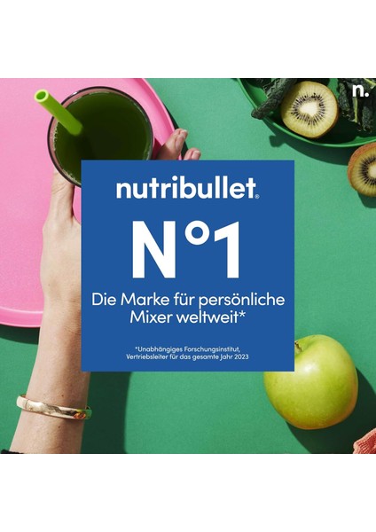 Nutrıbullet Steelmaster | 1200W Yüksek Güçlü Kişisel Blender | 60 Saniyede Kremsi Sonuç