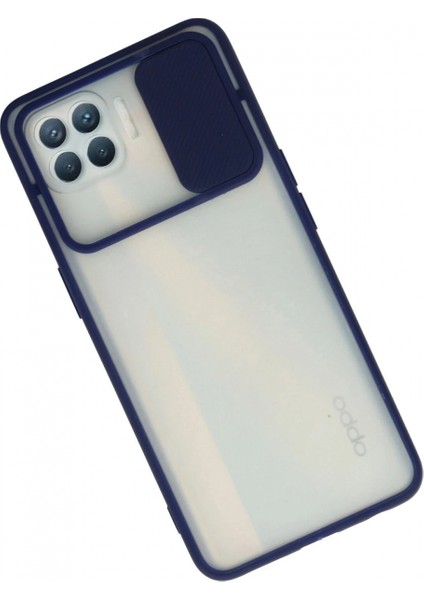 Ieg Oppo Reno 4 Lite Kılıf Palm Buzlu Kamera Sürgülü Silikon - Lacivert fiyatları