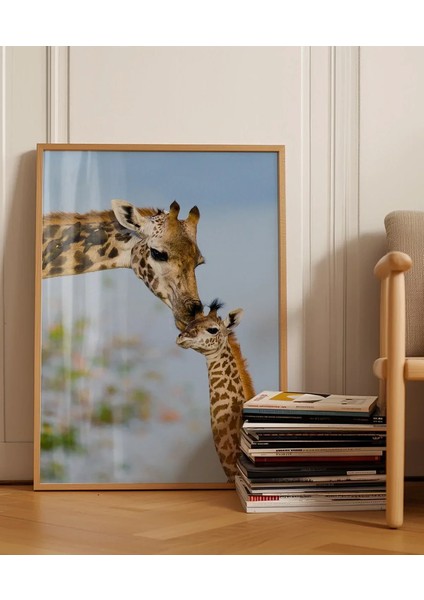 Zürafa Anne ve Yavru Poster indirimleri