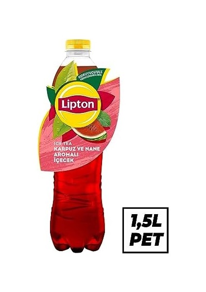 Lipton Ice Tea Karpuz ve Nane Aromalı Soğuk Çay Pet 6 x 1,5 L modelleri