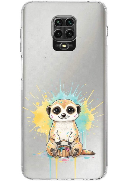Redmi Note 9 Pro ile Uyumlu Splash Mirket Tasarımlı Şeffaf Silikon Kılıf