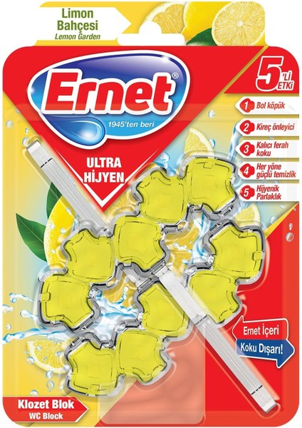 Ernet Klozet Ultra Hijyen Limon Bahçesi 2 x 50 G