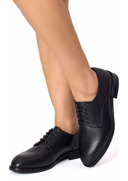 Kadın Hakiki Deri El Yapımı Siyah Maskülen Stil Oxford Günlük Ayakkabı fiyatları