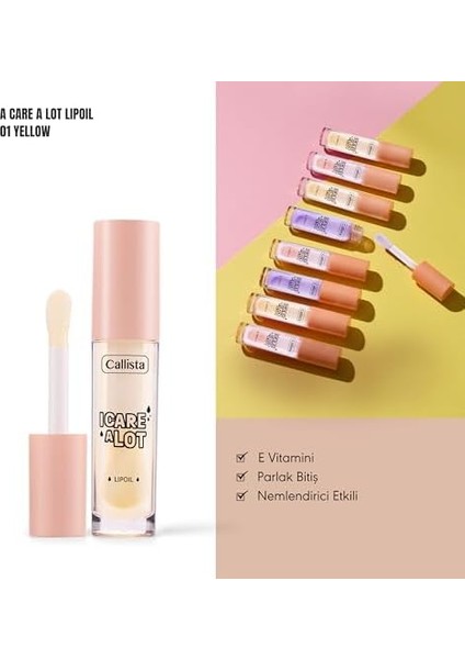 Callista I Care A Lot Lip Oil 01 Peach Nemlendirici Dudak Yağı