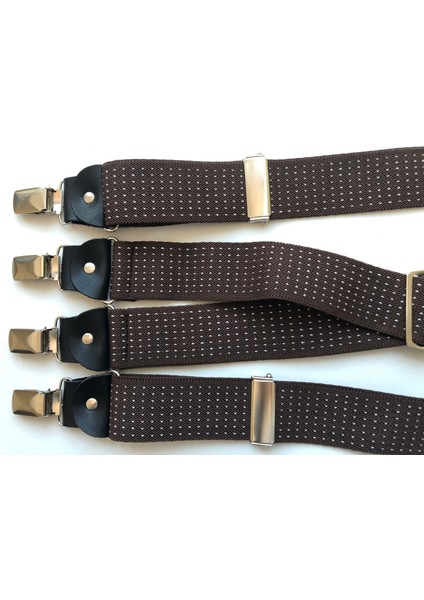 Kahve Puantiyeli 4 Klipsli Pantolon Askısı fiyatları
